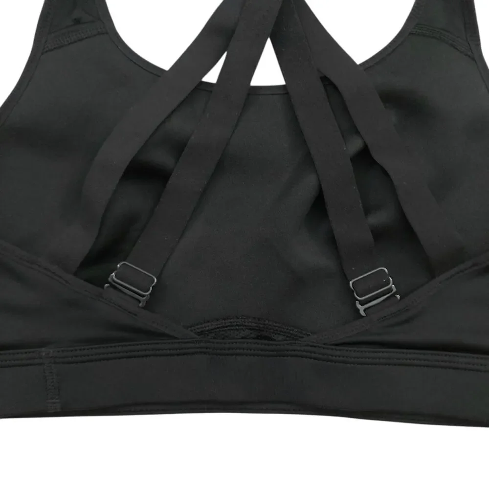 Nike Sports Bra Womens Medium Black Impact High-Support Compression Dri-FIT